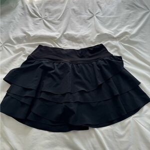 Aerie Black Layered Skater Skirt
